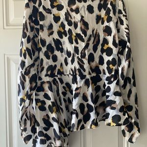 Shein plus all Over print asymmetrical hemp top